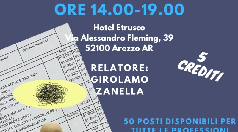 Nursind Arezzo presenta: “Lettura della busta paga alla luce del nuovo contratto”